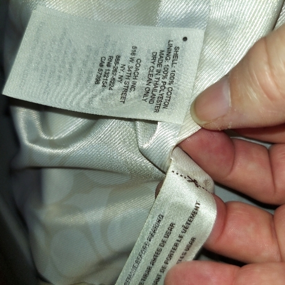 Coach Signature Zebra Pattern Lightweight Cotton … - image 7